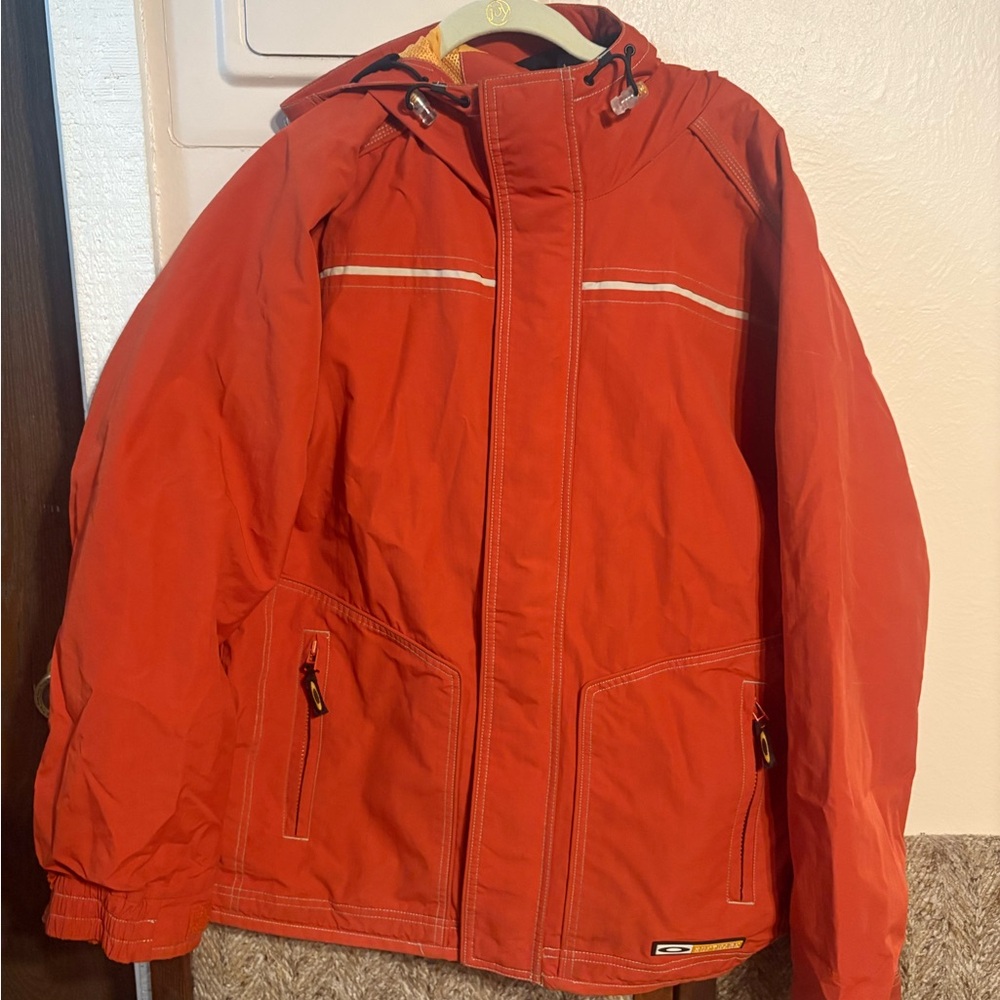 Orange Oakley Ski Hooded Jacket